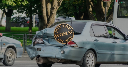 rear end car accident in street